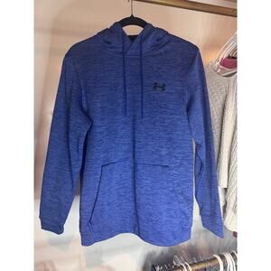 Under Armour Cold Gear Mens Hoodie Blue Pullover Sweatshirt Loose Fit Size‎ S